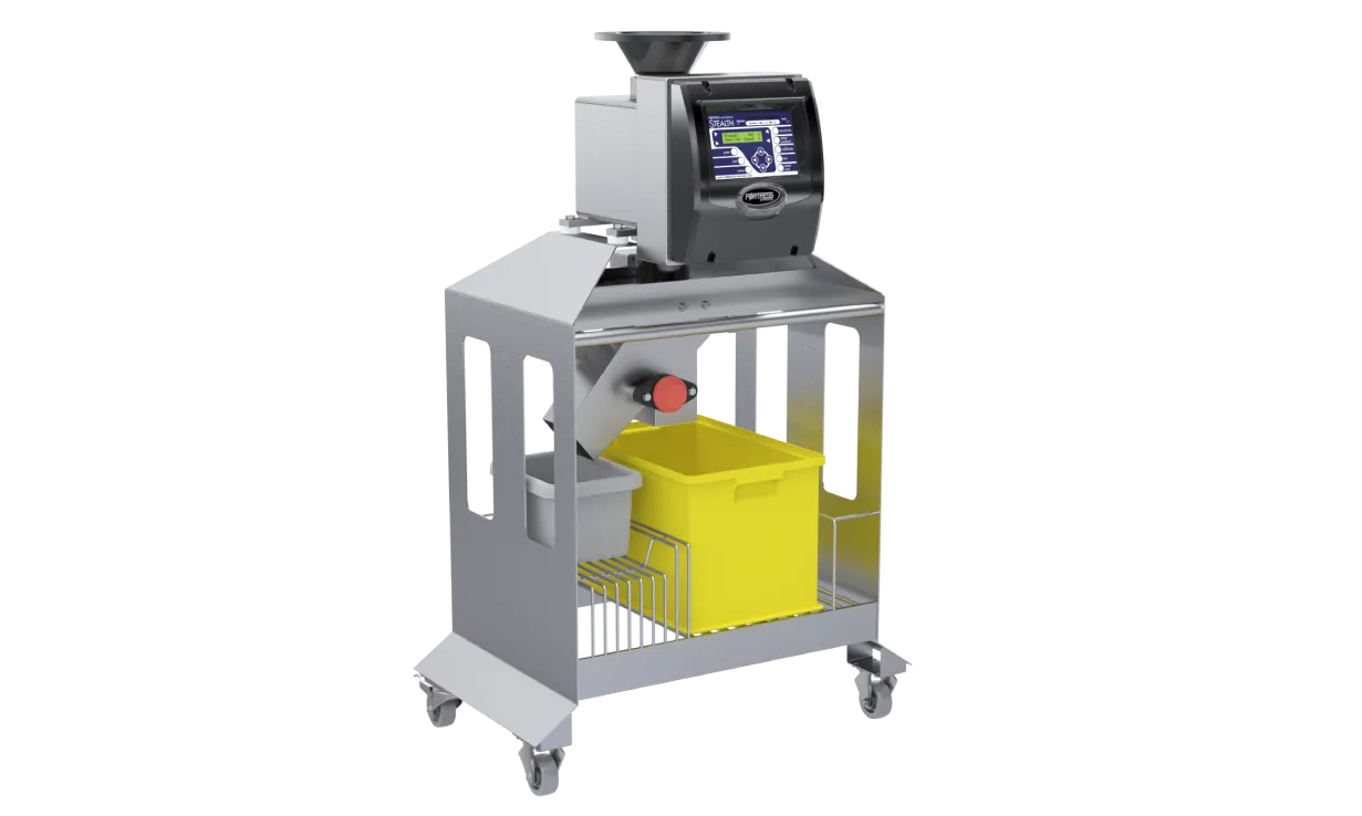 Stealth Laboratory QA Metal Detector with wheels and bin