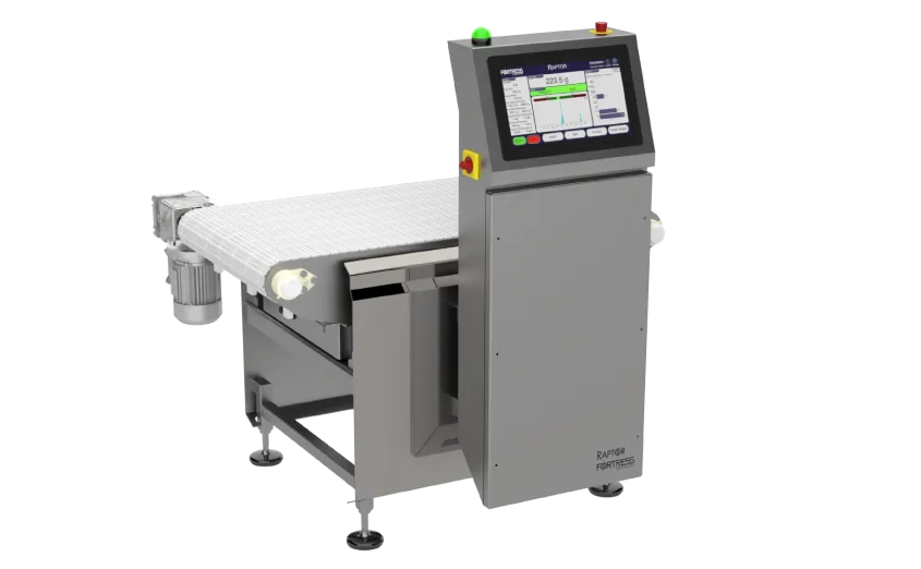 Raptor BBK Caseweighing System with conveyor belt and Touch display