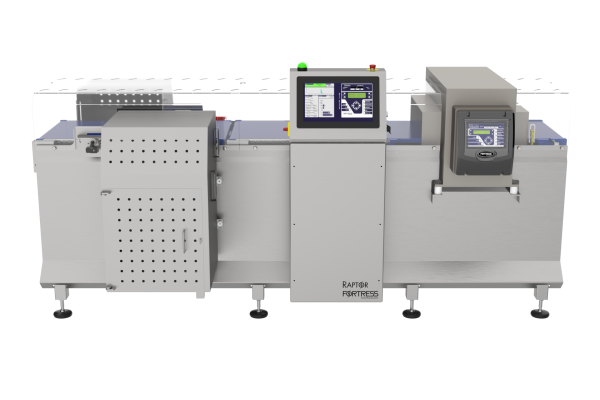 Raptor Combination System with checkweigher and metal detection system front facing view